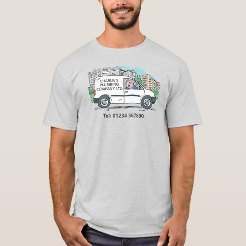 Small Business with Name on Company Van T_Shirt
