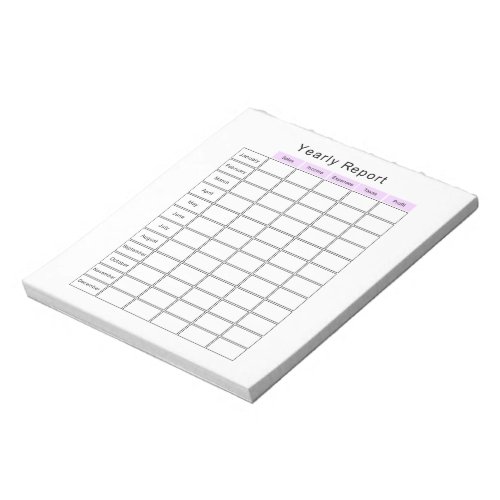 Small Business Yearly Report Planner Notepad