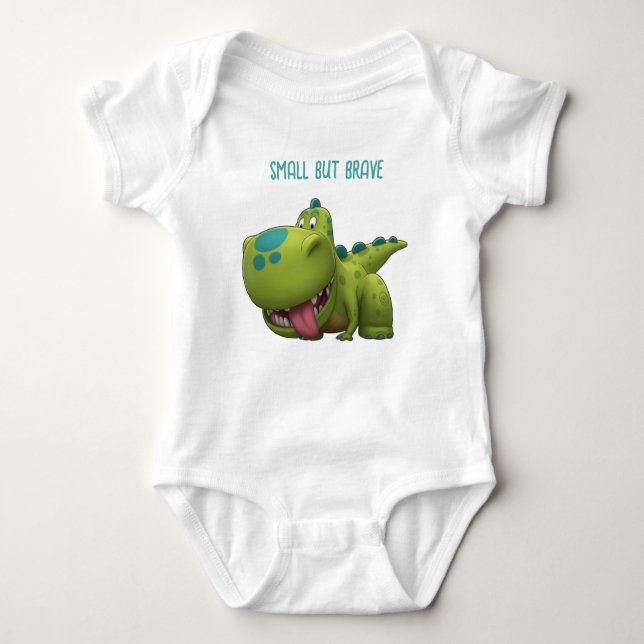 Small but brave  baby bodysuit (Front)