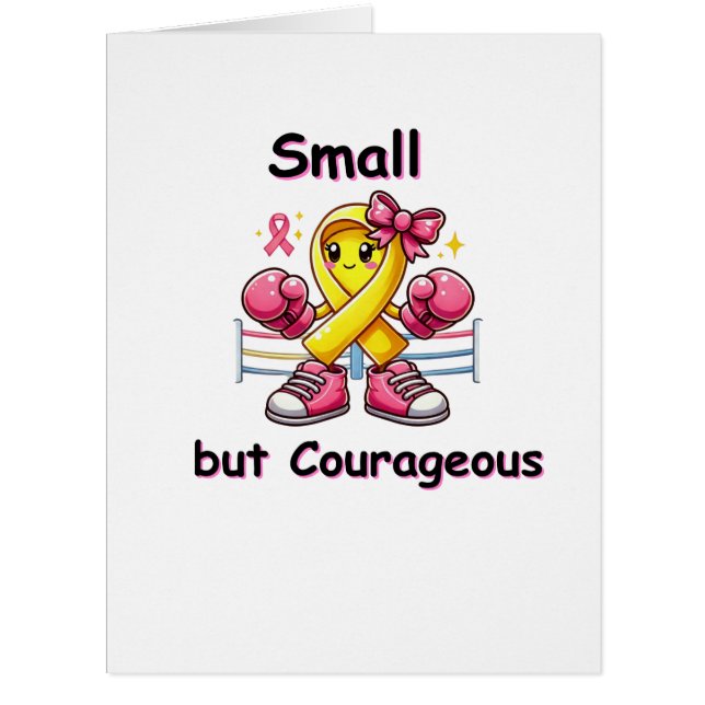 "Small but Courageous – Yellow Ribbon Card" Cards (Front)