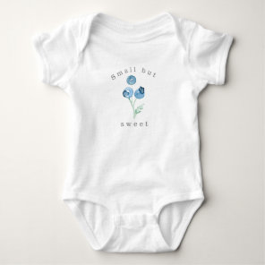 Small but Sweet | Blueberry Trio Watercolor Baby Bodysuit