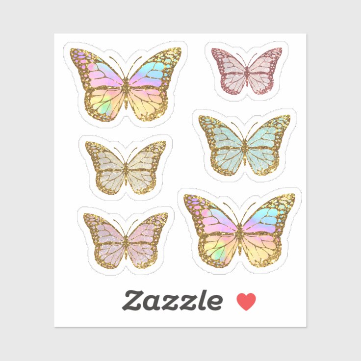 small butterflies sticker Zazzle