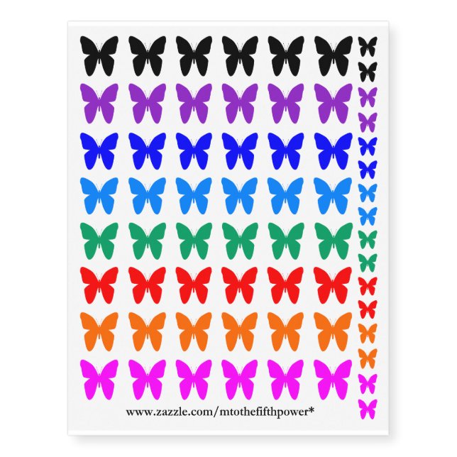 Small Butterflies Temporary Tattoos (Front)