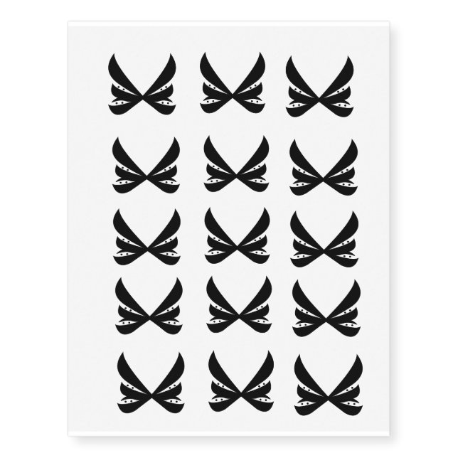 Small Butterflies Wings Temporary Tattoos (Front)