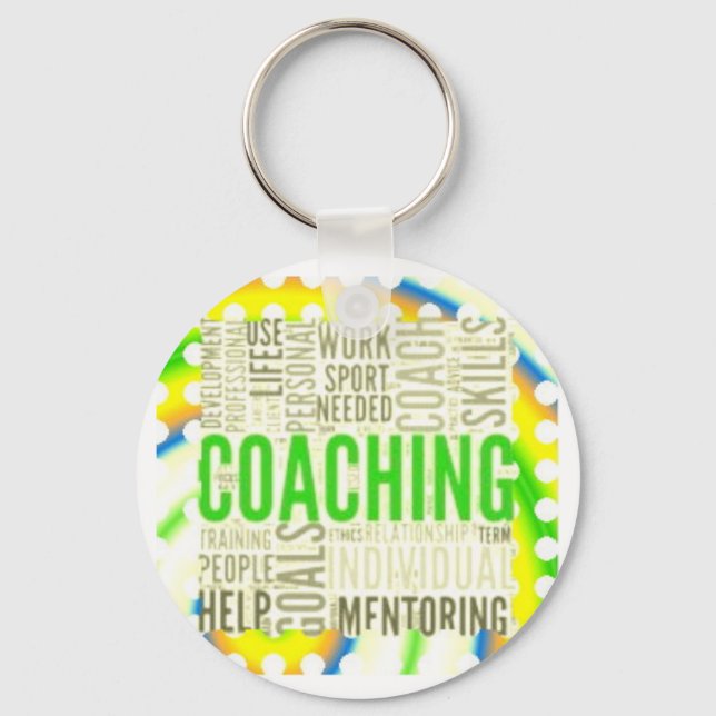 Small Button Coaching Keychain #5 (Front)
