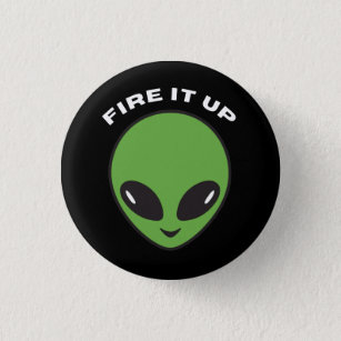 SMALL button fire it up alien black