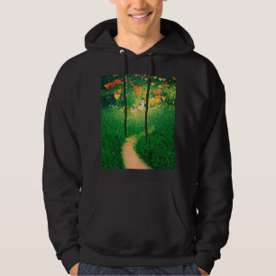Small castle in tulip garden hoodie