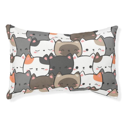 Small Cat Faces Bed