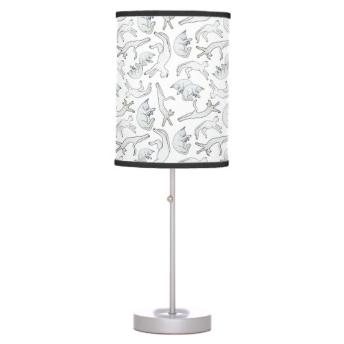 Small Cat Nap Table Lamp White