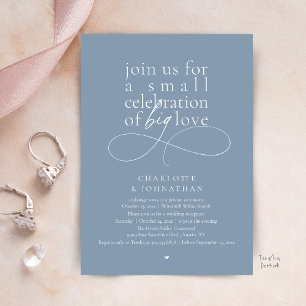 Small Celebration of Big Love, Elegant Minimalist Invitation