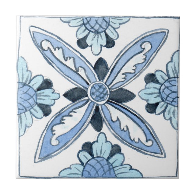 Small ceramic tile Sicily-inspired “Napola” (Front)