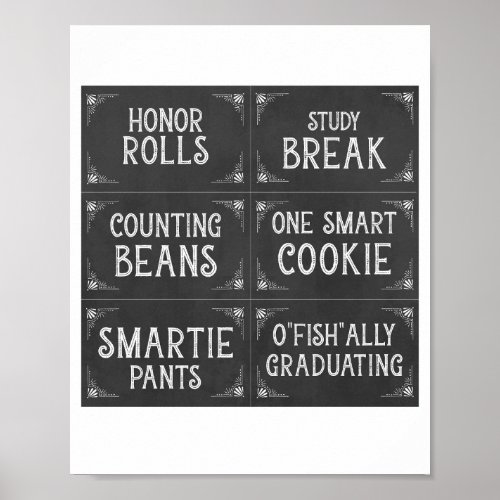 Small Chalkboard Graduation Candy Bar Signs