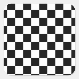 Small Checker Board Pattern Square Sticker