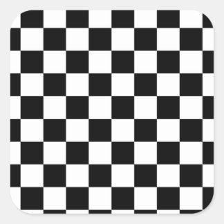 Small Checker Board Pattern Square Sticker