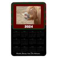 Small Checker Plaid Funny Pocket Calendar