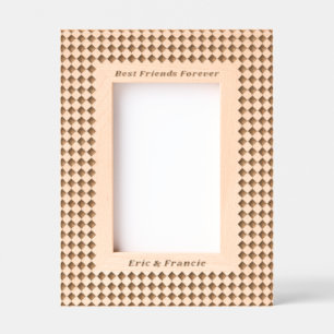 Small Checkerboard Pattern Best Friends Frame