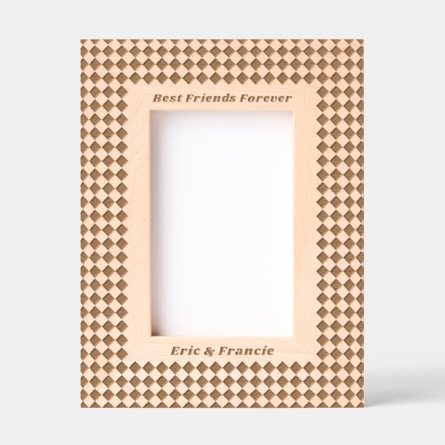 Small Checkerboard Pattern Best Friends Frame (Front)