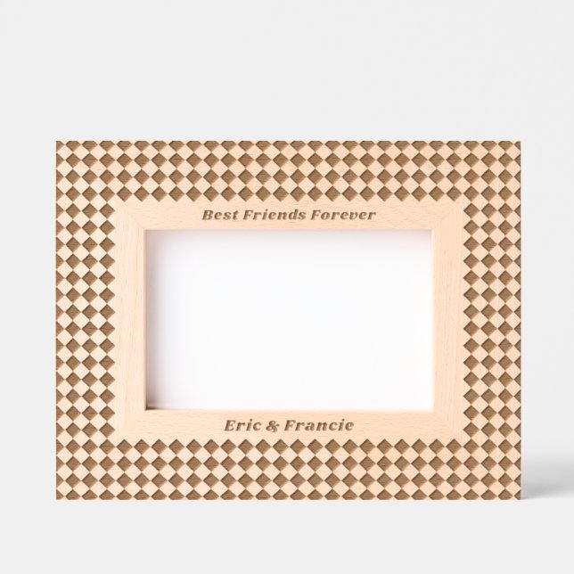 Small Checkerboard Pattern Best Friends Frame (Front)