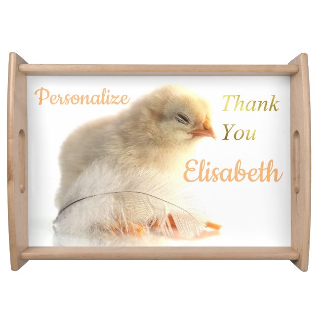 small chicken Personalize this template Serving Tray (Front)