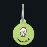 Small chicken pet ID tag<br><div class="desc">Drawing of a beautiful kitten. A beautiful and gentle unusual mascot.</div>