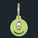 Small chicken pet ID tag<br><div class="desc">Drawing of a beautiful kitten. A beautiful and gentle unusual mascot.</div>