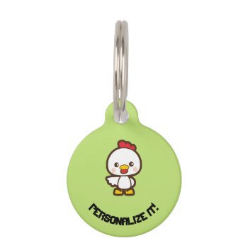 Small Chicken Pet Id Tag by ALL4K1DS at Zazzle