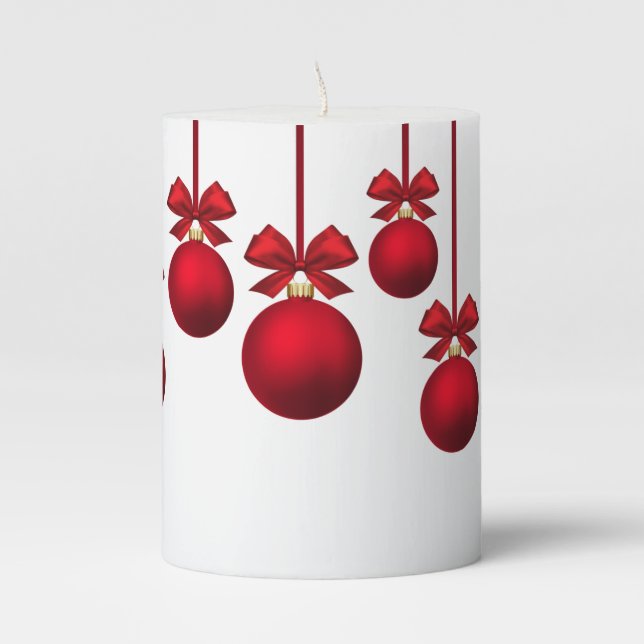 Small Christmas gifts Pillar Candle (Front)