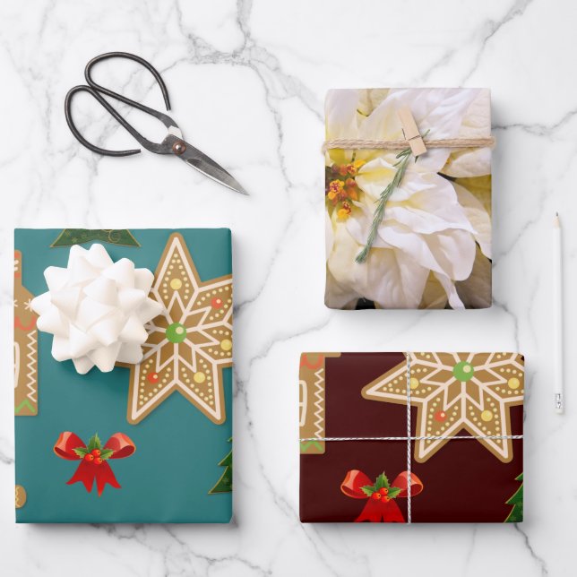 Small Christmas gifts Wrapping Paper Sheets (Front)