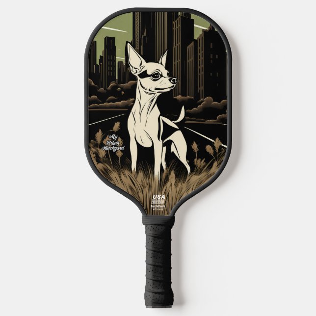 Small City Dog Personalized Pickleball Paddle (Front)