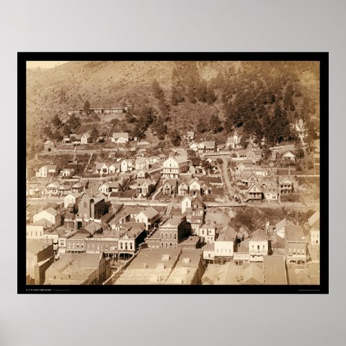 Small City of Deadwood SD 1887 Poster