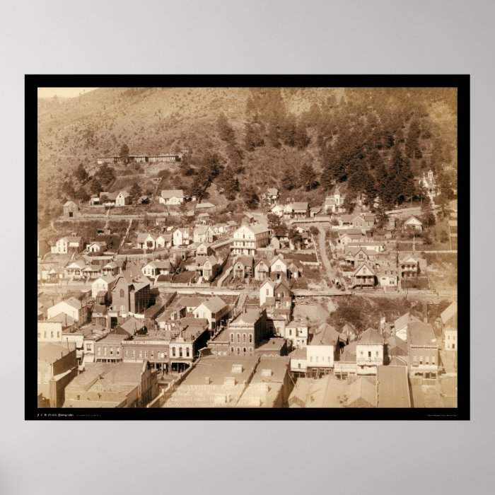 Small City of Deadwood SD 1887 Poster