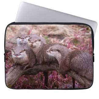 Small Clawed Otters Laptop Sleeve