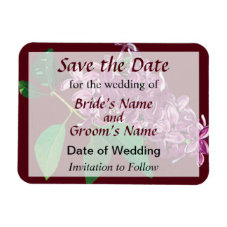 Small Cluster of Pink Lilacs Save the Date Magnet