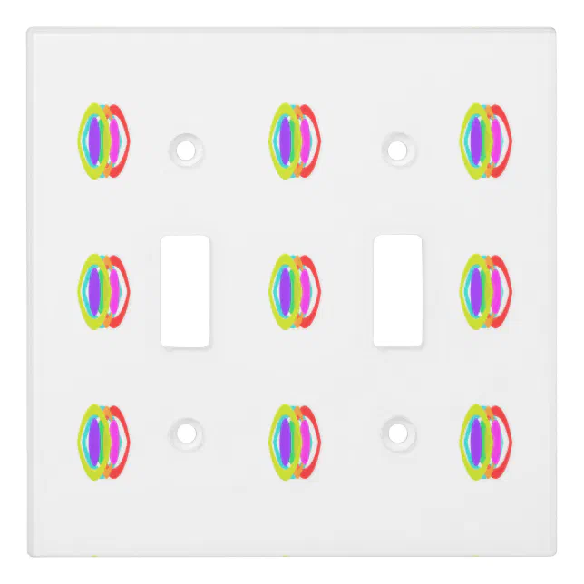 Light Switch Pattern Small Colored Pattern Art Wide Gaps Light Switch Cover | Zazzle