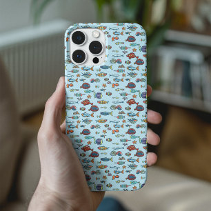 Small Colorful Fish Pattern iPhone 16 Case