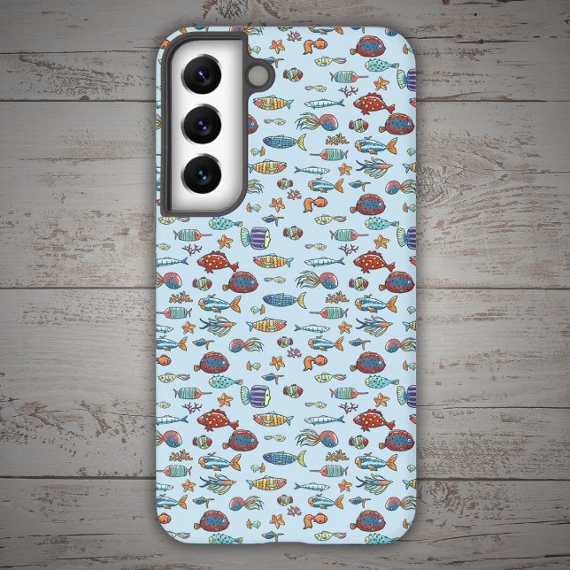 Small Colorful Fish Pattern Samsung Galaxy Case (Creator Uploaded)