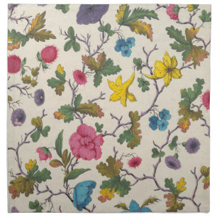 Small colorful flowers textile design cloth napkin