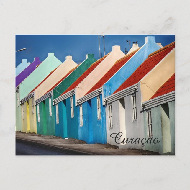 Small colorful houses Curacao Postcard (Front)