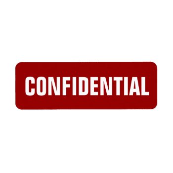 Small Confidential Stickers by Crosier at Zazzle