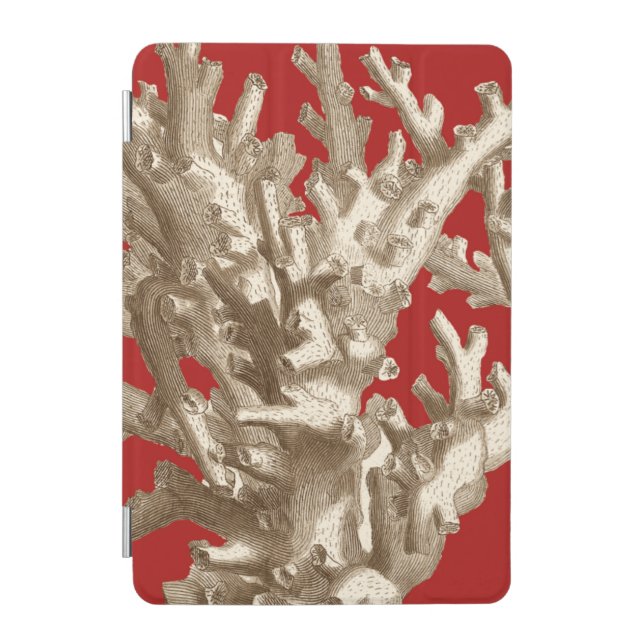 Small Coral in Red iPad Mini Cover (Front)