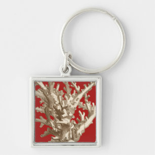 Small Coral in Red Keychain