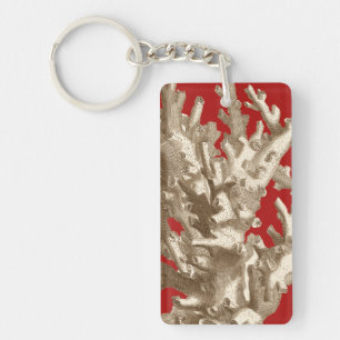 Small Coral in Red Keychain