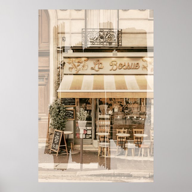 Small Cozy Bakery Breakfast Place Paris Poster (Front)
