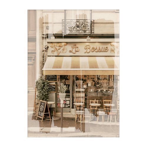 Small Cozy Breakfast Place Bakery in Paris Acrylic Print