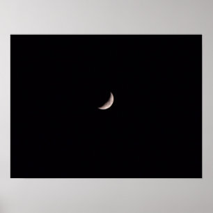Small Crescent Moon Poster