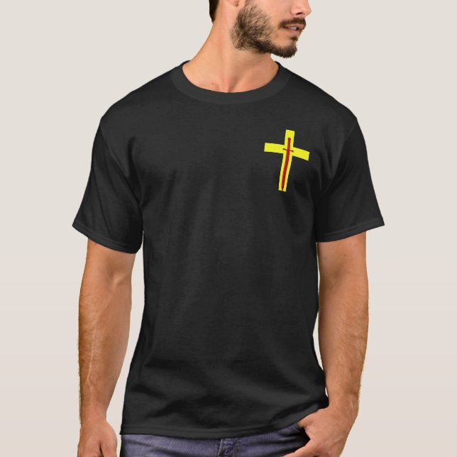 Small Cross with Sword Men's Shirt (Front)