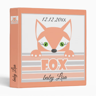 Small, curious Fox, Fox, Red Fox 3 Ring Binder