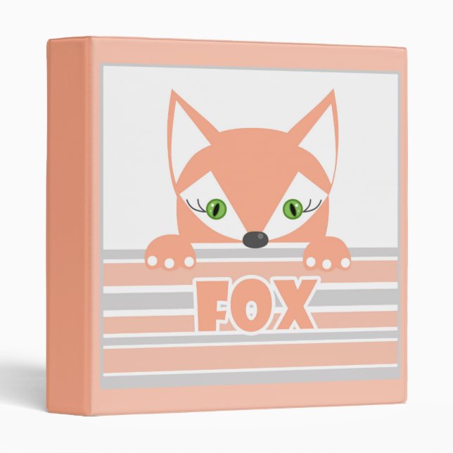 Small, curious Fox, Fox, Red Fox, infant, child, a 3 Ring Binder (Front/Spine)