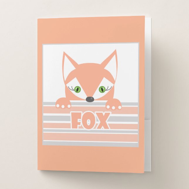 Small, curious Fox Pocket Folder (Front)