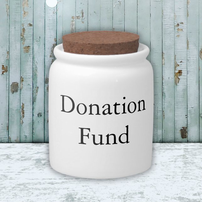Small Custom Donation Fund Money Jar (Small Custom Donation Fund Money Jar
)